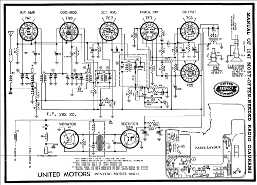 984171 Pontiac; United Motors (ID = 85578) Car Radio