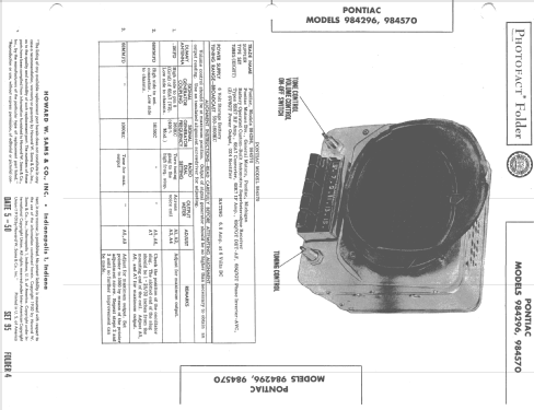 984296 Pontiac; United Motors (ID = 1666504) Car Radio