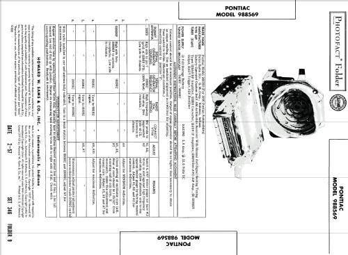 988569 Pontiac; United Motors (ID = 1819190) Car Radio