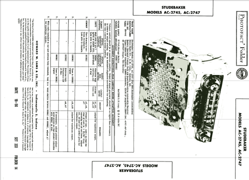 AC-2747 Studebaker; United Motors (ID = 1932651) Car Radio