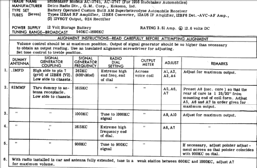 AC-2747 Studebaker; United Motors (ID = 236044) Autoradio