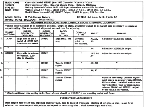 Chevrolet 3711897; United Motors (ID = 235463) Car Radio