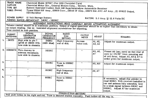 Chevrolet 987087; United Motors (ID = 236885) Car Radio