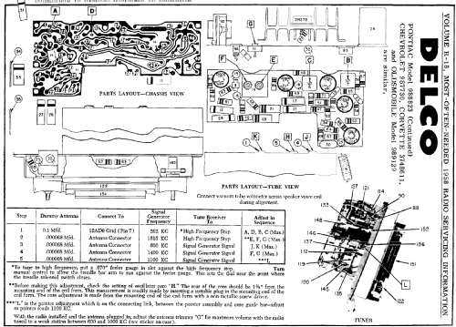 Delco 3748611 Corvette; United Motors (ID = 137146) Car Radio