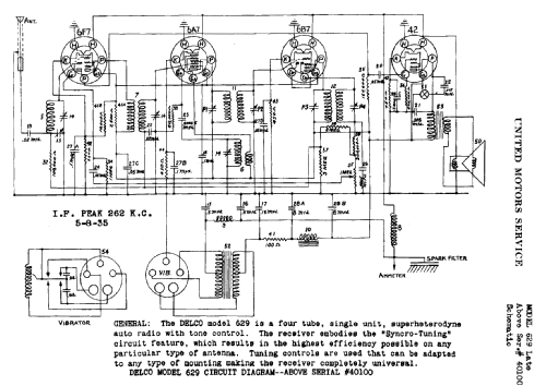 Delco 629; United Motors (ID = 783033) Car Radio