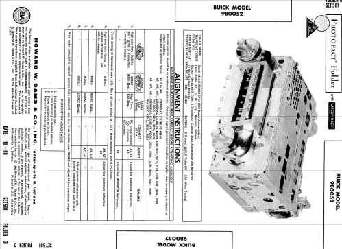 Delco 980052 Buick; United Motors (ID = 524552) Car Radio