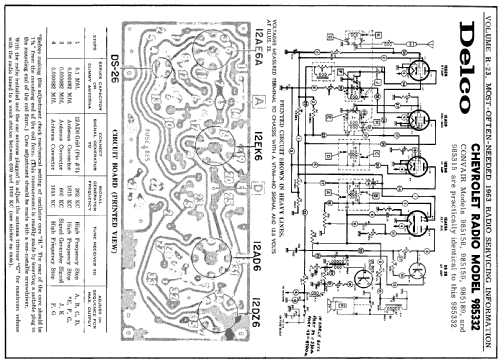 Delco 985189 Corvair; United Motors (ID = 168778) Car Radio