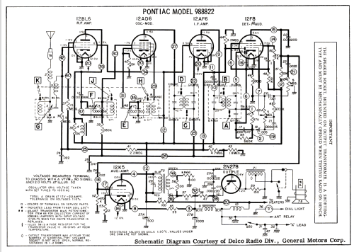 Delco 988822 Pontiac deLuxe; United Motors (ID = 2592512) Car Radio