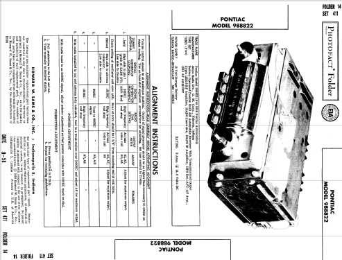 Delco 988822 Pontiac deLuxe; United Motors (ID = 787953) Autoradio