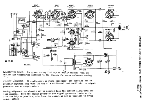 Delco R1186; United Motors (ID = 782255) Radio