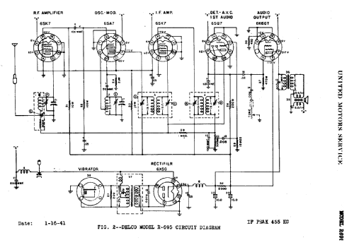 Delco R695; United Motors (ID = 780129) Car Radio