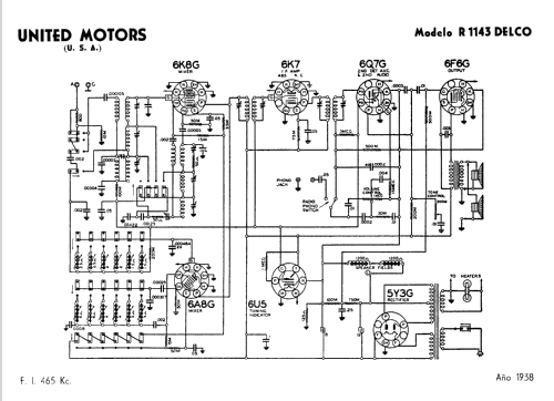 Delco R-1143; United Motors (ID = 713582) Radio