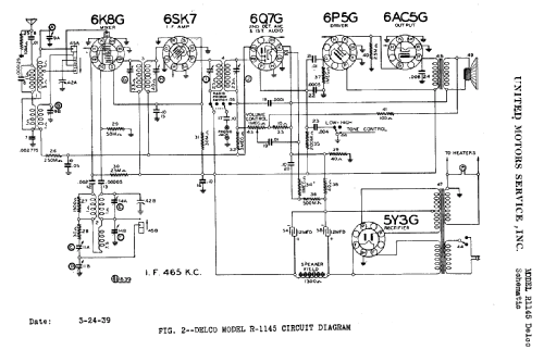 Delco R-1145; United Motors (ID = 781686) Radio