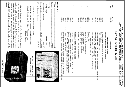 Delco R-1232; United Motors (ID = 411610) Radio