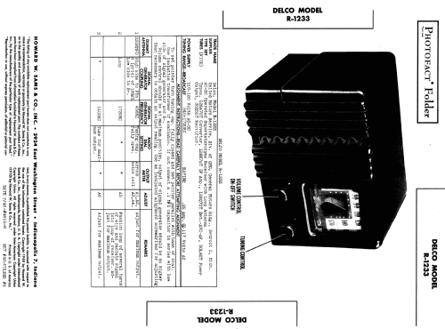 Delco R-1233 ; United Motors (ID = 994807) Radio