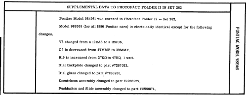 Pontiac 988568; United Motors (ID = 2201276) Car Radio