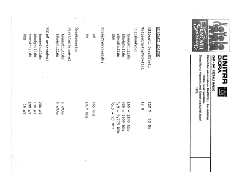 Akord DMP-501; Unitra DIORA - (ID = 1409978) Radio