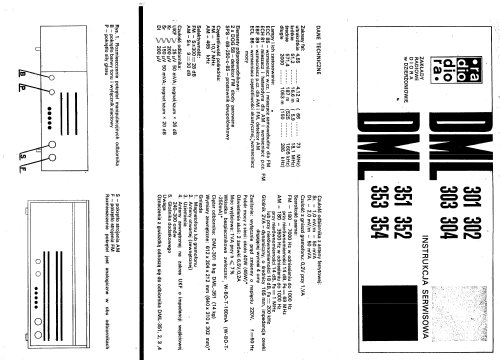 Okaryna DML-352 25504; Unitra DIORA - (ID = 1442734) Radio