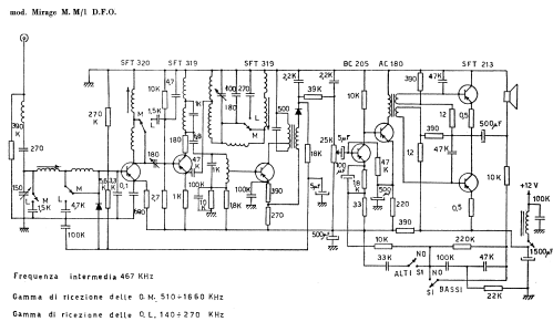 Mirage D.F.O. Autoradio M.M/1; Unknown - CUSTOM (ID = 2936902) Car Radio