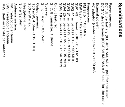 Panopus 7-band world time handy radio fm/mw/sw 1-5 R-35W; Unknown to us - (ID = 1990645) Radio