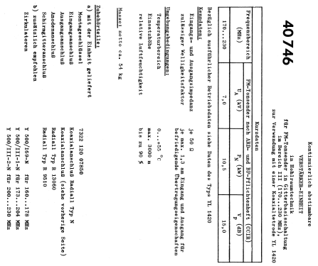 Verstärkereinheit 40746; Valvo GmbH, (ID = 219721) RF-Ampl.