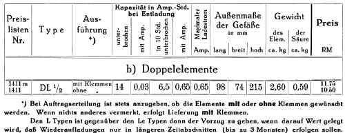 Heiz-Akkumulator DL1/2; Varta Accumulatoren- (ID = 944069) Power-S