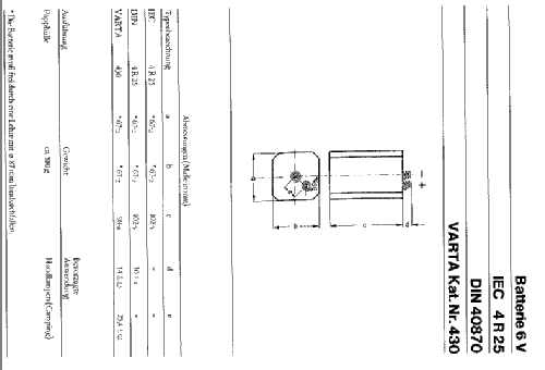 Pertrix 430; Varta Accumulatoren- (ID = 2324833) Fuente-Al