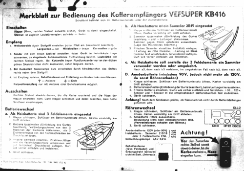 Vefsuper KB416; VEF Radio Works (ID = 1472118) Radio