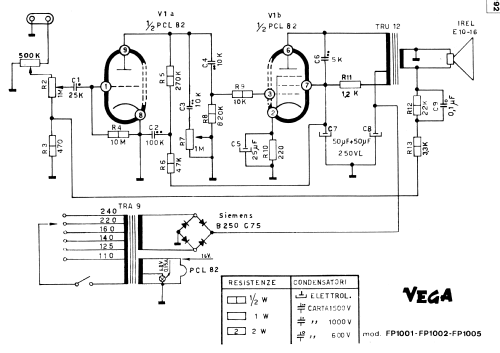 Amplificatore Fono FP1005; Vega, BP Radio, (ID = 2703402) Ampl/Mixer