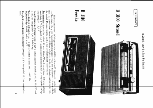 Fecske B3110; Videoton; (ID = 1923769) Radio