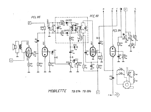 Mobilette TB674; Videoton; (ID = 1463756) Television