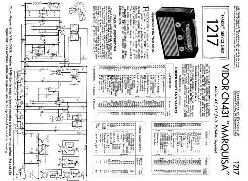 Marquisa CN431; Vidor Ltd.; Erith (ID = 2280544) Radio