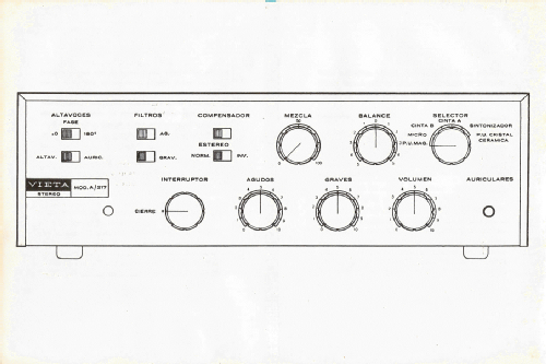 Amplificador Vieta Stereo A-217; Vieta Audio (ID = 2157309) Ampl/Mixer