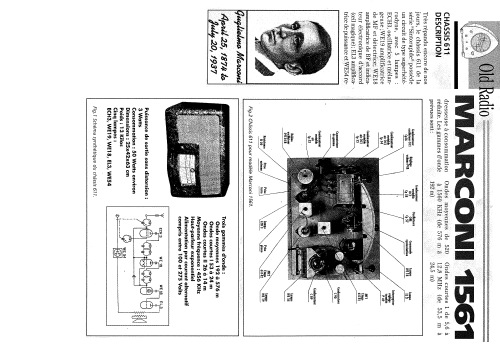 Marconi 1561 Ch= 611; La Voce del Padrone; (ID = 962257) Radio