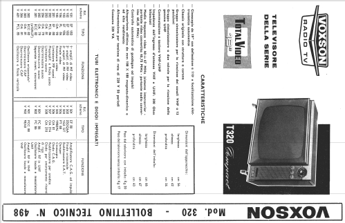 Compact T320; Voxson, FARET F.A.R. (ID = 1103851) Télévision