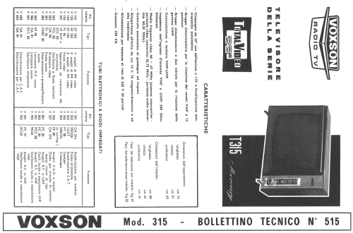 Mercury T315; Voxson, FARET F.A.R. (ID = 1103337) Televisión