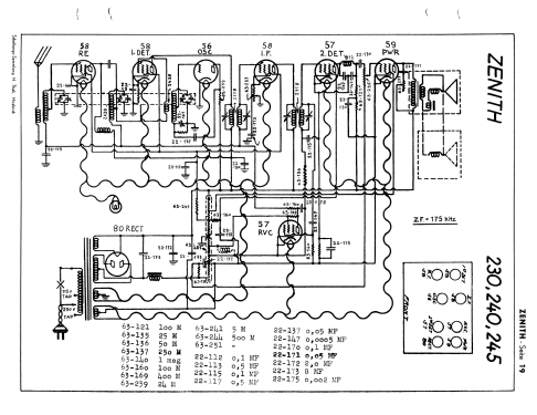 Zenith 8-Röhren-Phono-Radio A Ch= 2036 ; Walser, Conrad; (ID = 2728467) Radio