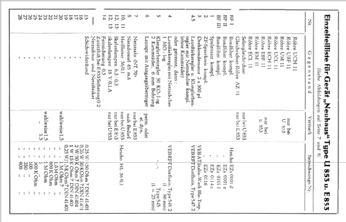 Neuhaus GW U853; Walter Funk-Werk, (ID = 2287927) Radio