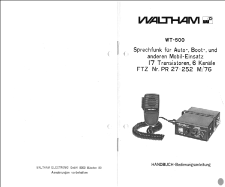 WT-500; Waltham S.A., Genf (ID = 2002817) Cittadina