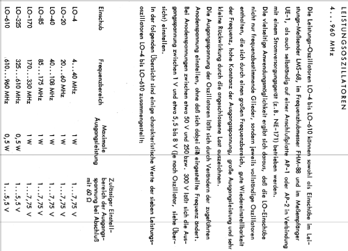 Leistungsoszillator - Power Oscillator 450..790MHz LO-450; Wandel & Goltermann; (ID = 2509524) Equipment