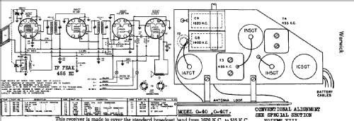 0-407 ; Warwick Mfg. Corp., (ID = 704327) Radio