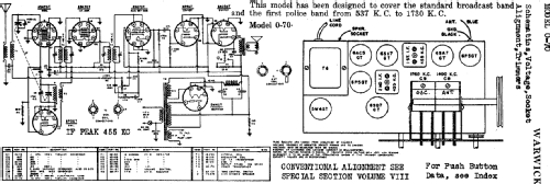 0-70 ; Warwick Mfg. Corp., (ID = 706130) Radio