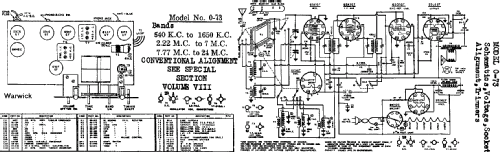 0-73 ; Warwick Mfg. Corp., (ID = 706182) Radio