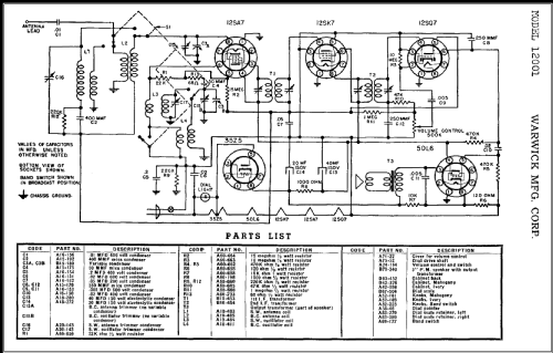 12001 ; Warwick Mfg. Corp., (ID = 313573) Radio