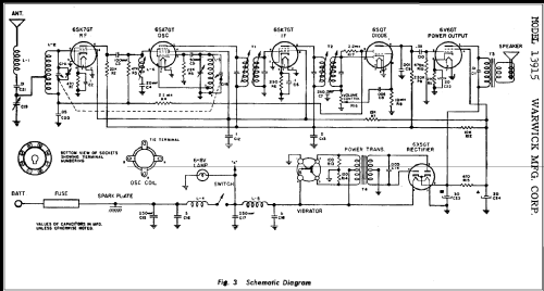 13915 ; Warwick Mfg. Corp., (ID = 313590) Car Radio