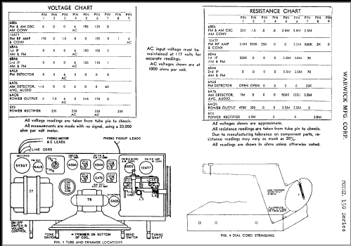 150 series ; Warwick Mfg. Corp., (ID = 313232) Radio