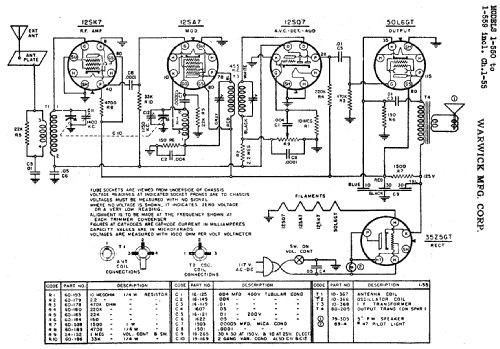 1-553 Ch= 1-55; Warwick Mfg. Corp., (ID = 713979) Radio