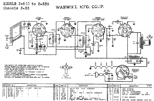 2-530 Ch= 2-53; Warwick Mfg. Corp., (ID = 715288) Radio