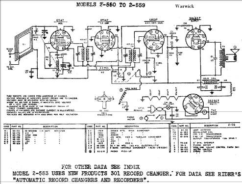 2-554 Ch= 2-55; Warwick Mfg. Corp., (ID = 715613) Radio