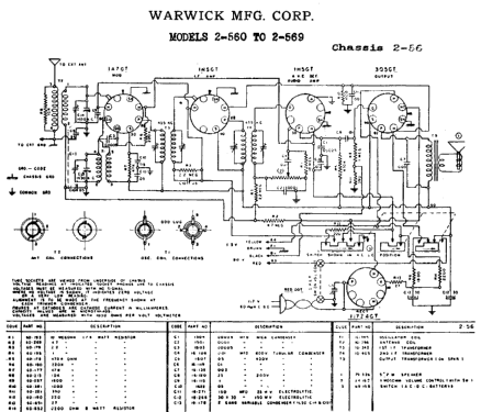 2-560 Ch= 2-56; Warwick Mfg. Corp., (ID = 715689) Radio